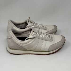 Kizik Milan Sneakers Womens 8 Mens 6.5 Bone White Slip On Handsfree Shoes